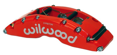 Wilwood Caliper-TC6R-Red 1.75/1.38/1.38in Pistons 1.38in Disc - wil120-14318-RSR