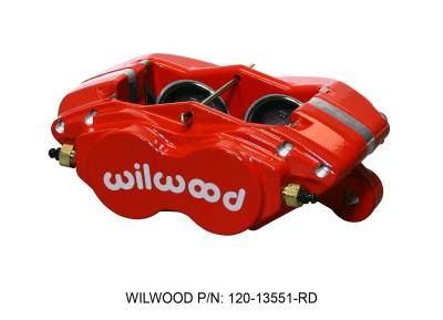 Wilwood Caliper-Forged Dynalite-M-Red 1.75in Pistons 1.00in Disc - wil120-13551-RD