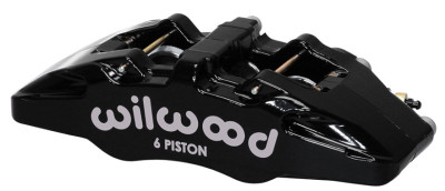 Wilwood Caliper-Forged Dynapro 6 5.25in Mount-R/H 1.62/1.38in/1.38in Pistons .81in Disc - wil120-13428-BK