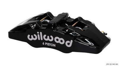 Wilwood Caliper-Forged Dynapro 6 5.25in Mount-L/H 1.62/1.38in/1.38in Pistons .38in Disc - wil120-13431-BK