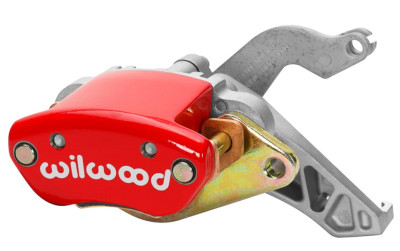 Wilwood Caliper-MC4 Mechanical-L/H - Red w/ Logo 1.19in Piston .81in Disc - wil120-12070-RD