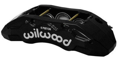 Wilwood Caliper-TX6R- L/H - Black 1.75/1.62/1.62in Pistons 1.38in Disc - wil120-13818-BK