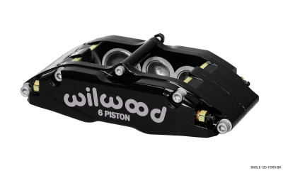 Wilwood Caliper-BNSL6-RH-Black 1.62/1.12/1.12in Pistons 1.10in Disc - wil120-13382-BK