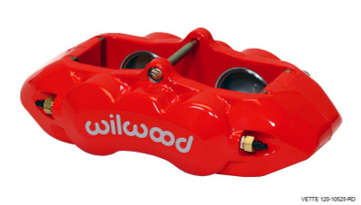 Wilwood Caliper-D8-4 Front Red 1.88in Pistons 1.25 Disc - wil120-10525-RD