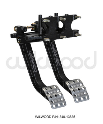 Wilwood Adjustable Dual Pedal - Brake / Clutch - Rev. Swing Mount - 5.1:1 - wil340-13835