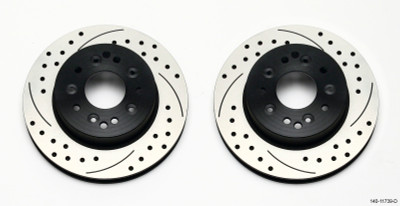 Wilwood Rotor Kit Rear-Drilled 65-82 Corvette C2/C3 (1Pc Rotors) - wil140-11739-D