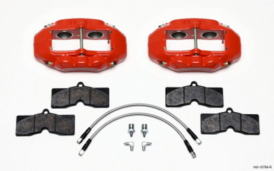 Wilwood D8-4 Front Caliper Kit Red Corvette C2 / C3 65-82 - wil140-10789-R