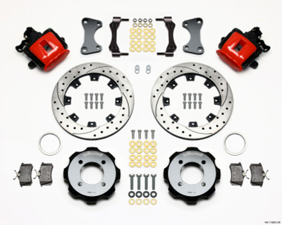Wilwood Combination Parking Brake Rear Kit 11.75in Drilled Red 2011 Fiesta Rear - wil140-11900-DR