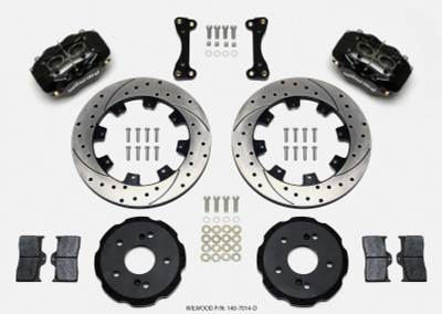 Wilwood Forged Dynalite Front Hat Kit 12.19in Drilled 02-06 Acura RSX-5 Lug - wil140-7014-D