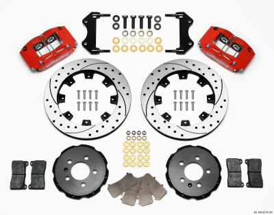 Wilwood Dynapro Radial Front Kit 12.19in Drilled Red 99-03 Jetta IV & Golf IV - wil140-8276-DR