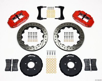 Wilwood Narrow Superlite 6R Front Hat Kit 12.88in Drill Red Honda S2000 - wil140-10309-DR