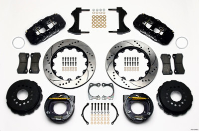 Wilwood AERO4 Rear P-Brake Kit 14.00in Drilled Big Ford New Style 2.50in Offset - wil140-10948-D