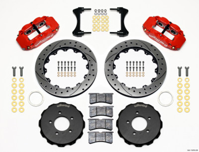 Wilwood Narrow Superlite 6R Front Hat Kit 12.88in Drill Red 2006-Up Civic / CRZ - wil140-11978-DR