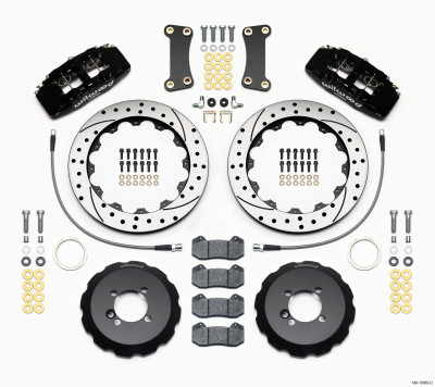 Wilwood Dynapro 6 Front Hat Kit 12.88in Drilled 2002-Up Mini Cooper w/ Lines - wil140-13062-D