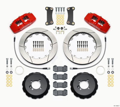 Wilwood Dynapro 6 Front Hat Kit 12.88in Red 2002-Up Mini Cooper w/ Lines - wil140-13062-R