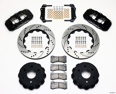 Wilwood AERO4 RearTruck Kit 14.25in Drilled 1999-2010 GM 1500-SUV 1 Piston OE Caliper - wil140-9407-D