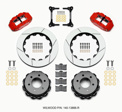 Wilwood Narrow Superlite 4R RearTruck Kit 14.25in Red 2012-Up Ford F150 (6 lug) - wil140-13866-R