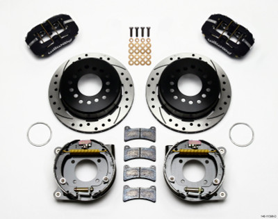 Wilwood Dynapro Low-Profile 11.00in P-Brake Kit Drilled Chevy 12 Bolt 2.75in Off w/ C-Clips - wil140-11398-D