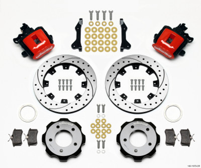Wilwood Combination Parking Brake Rear Kit 12.19in Drilled Red 2006-Up Civic / CRZ - wil140-11979-DR
