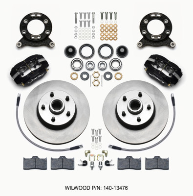Wilwood Forged Dynalite-M Front Kit 11.30in 1 PC Rotor&Hub 1965-1969 Mustang Disc & Drum Spindle - wil140-13476