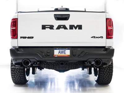 AWE Tuning 2025-2026 RAM 1500 RHO 3.0 I6 TT 0FG Dual Rear Exit Catback Exhaust | Chrome Silver Tips | 3015-32630