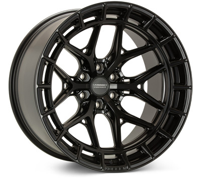Vossen HFX-1 20x10 5x127 ET-18 Satin Black Super Deep Wheel (HFX1-0W02). Perfect aggressive fitment for Jeep Wrangler JL, Wrangler JK, and Gladiator JT builds.