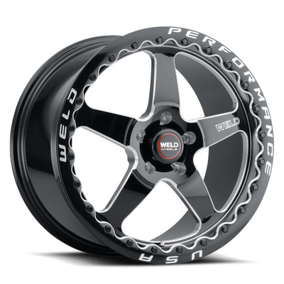 Weld Racing Ventura 5 Beadlock Drag Supra MKV Black Wheel 17x10 | 5x112 BC | +40 Offset | 7.10 Backspacing - fits Audi A3 2015-2026, Audi S3 2015-2026, Audi RS3 2015-2026, Audi A4 2015-2026, Audi S4 2015-2026, and 35 more