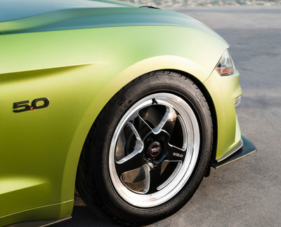 WELD Ventura 5 Drag Gloss Black Wheel with Milled Spokes 18x5 | 5x114.3 BC (5x4.5) | -23 Offset | 2.10 Backspacing - S1558C067N23 for Shelby GT500 2007-2014, Mustang S197 V6 / GT 2005-2014, Mustang S550 GT / V6 / EcoBoost 2015-2023, Supra MK4 1993-2002, Mustang FoxBody 1979-1993, Mustang V6 / GT / Mach 1 / Mustang Cobra / Bullitt 1999-2004