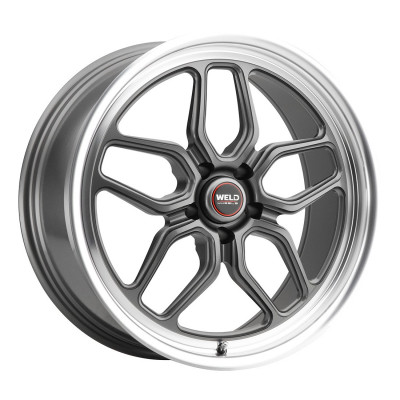 WELD Laguna Street Satin Gunmetal Wheel with Milled Spokes 19x11 | 5x120.65 BC (5x4.75) | +70 Offset | 8.75 Backspacing - S10891162P70 for Corvette C5 Base & Z06 1997-2004, Corvette C6 Base 2005-2013, Corvette C6 Z51 2005-2009, Corvette C7 Base 2014-2019, Corvette C7 Z51 Stingray 2014-2019