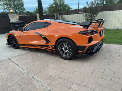 WELD Belmont Beadlock Drag Gloss Black Wheel with Milled Spokes 18x12 | 5x120 BC | +52 Offset | 8.55 Backspacing - S90882022P52 for 2020, 2021, 2022, 2023 Chevrolet Corvette C8