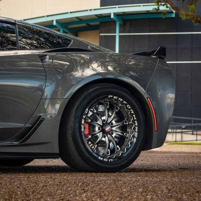 Weld Racing Belmont Beadlock Drag Z06 C6 C7 ZR1 Black Wheel 18x12 | 5x120.65 BC (5x4.75) | +55 Offset | 8.7 Backspacing - fits Chevrolet Camaro 1967-2002, Pontiac Firebird 1967-2002, Chevrolet Corvette C5 1997-2004, Chevrolet Corvette C6 2005-2013, Chevrolet Corvette C7 2014-2019, and 11 more