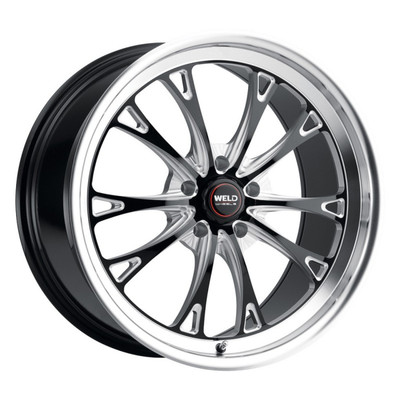 WELD Belmont Street Gloss Black Wheel with Milled Spokes 20x11 | 5x120.65 BC (5x4.75) | +70 Offset | 8.75 Backspacing - S11301162P70 for Corvette C6 Base 2005-2013, Corvette C6 Z51 2005-2009, Corvette C7 Base 2014-2019, Corvette C7 Z51 Stingray 2014-2019