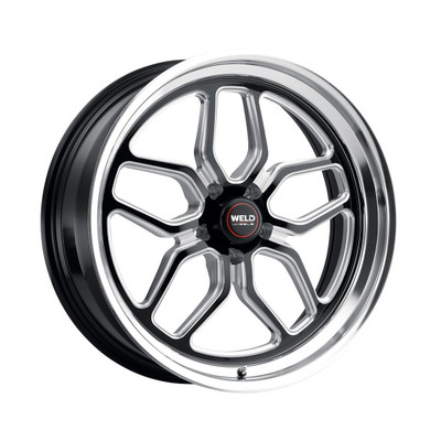 WELD Laguna Street Gloss Black Wheel with Milled Spokes 18x11 | 5x120.65 BC (5x4.75) | +43 Offset | 7.69 Backspacing - S10781161P43 for Camaro 1993-2002, Firebird 1993-2002, 4th GEN F-Body,