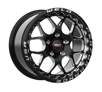 Weld Racing Solana Beadlock Drag 2020-2022 GT500 GT-R R35 Gloss Black Wheel 18x10 | 5x114.3 BC (5x4.5) | +30 Offset | 6.68 Backspacing - fits Ford Mustang 1965-2026, Ford Shelby GT350 2015-2020, Ford Shelby GT500 2007-2022, Ford Explorer ST 2020-2026, and 16 more