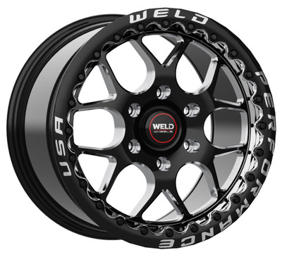 Weld Racing Silverado Sierra Solana Beadlock Drag Black Wheel 17x10 | 6x139.7 BC (6x5.5) | +25 Offset | 6.48 Backspacing - fits Chevrolet Silverado 1500 1999-2026, GMC Sierra 1500 1999-2026, Chevrolet Tahoe 1992-2026, Chevrolet Suburban 1992-2026, GMC Yukon 1992-2026, and 25 more