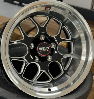 WELD Solana Street Gloss Black Wheel with Milled Spokes 17x11 | 5x127 BC (5x5) | -44 Offset | 4.25 Backspacing - S11071173425 for Chevrolet Silverado C1500 2WD 1988-1999, Chevy C10 1967-1987