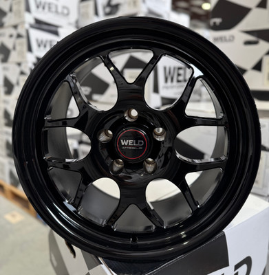 WELD Solana Street Full Gloss Black Wheel 18x10 | 5x120.65 BC (5x4.75) | +28 Offset | 6.60 Backspacing - S11280062P28 for Corvette C6 Z06 / Grand Sport / ZR1 2006-2013, Corvette C7 Z06 / Grand Sport