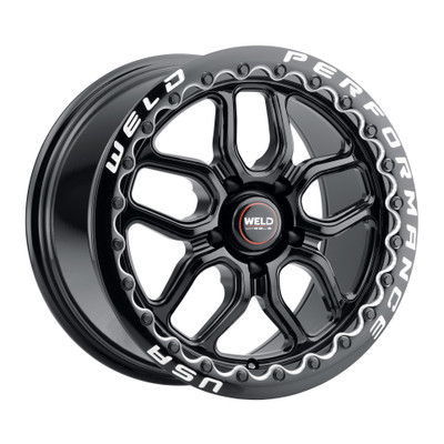 Weld Racing Gloss Black Wheel 17x10 | 5x114.3 BC (5x4.5) | +49 Offset | 7.42 Backspacing - fits Ford Mustang 1965-2026, Ford Shelby GT350 2015-2020, Ford Shelby GT500 2007-2022, Ford Explorer ST 2020-2026, Toyota Tacoma 1995-2004, and 16 more