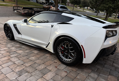 WELD Solana Beadlock Drag Gloss Black Wheel with Milled Spokes 18x12 | 5x120.65 BC (5x4.75) | +50 Offset | 8.5 Backspacing - S91082062P50 for Corvette C6 Z06 / Grand Sport / ZR1 2006-2013, Corvette C7 Z06 / Grand Sport / ZR1 2014-2019