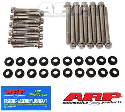 ARP Head Bolt Kit, Stainless Steel | SB Ford with W Heads 12-Point | 454-3705