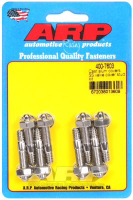 ARP Valve Cover Stud/Bolt Kit, Stainless Steel | Cast Aluminum with 1/4 Inch | 400-7603