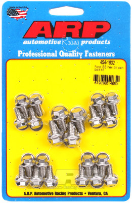 Shop for the best deals on ARP Ford SS Hex Oil Pan Bolt Kit - High-Strength Stainless Steel Fasteners for Automotive Applications from JustBoltOns.com. Great customer service, in-stock inventory and financing options available