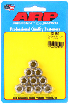 ARP Nut, Stainless Steel | 5/16-18 12-Point in - Pack of 10 | 401-8343