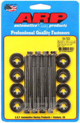 ARP Valve Cover Stud/Bolt Kit | Small Block Chevy GEN III/IV LS Series .375 Spacer - Black | 134-7503