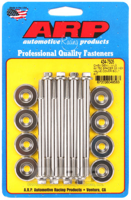 ARP Valve Cover Stud/Bolt Kit, Stainless Steel | Small Block Chevy GEN III/IV LS Series .750 Spacer | 434-7505