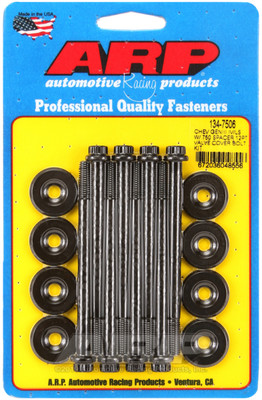 ARP Valve Cover Stud/Bolt Kit | Small Block Chevy GEN III/IV LS Series .750 Spacer - Black | 134-7506