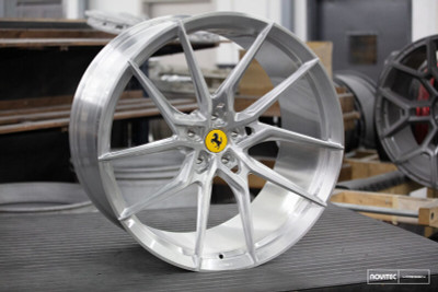 Vossen x Novitec NF8 21x11.5 Inch Brushed Gloss Clear Wheel for Ferrari 296 Rear