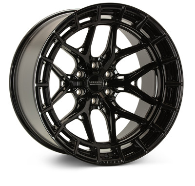 Vossen HFX-1 Gloss Black Wheel 24x10 | 6x139.7 BC (HFX1-4G40-03) - fits Chevrolet Silverado 1500 1999-2026, GMC Sierra 1500 1999-2026, Cadillac Escalade 1999-2026, Ram 1500 TRX 2021-2024, Toyota Tacoma 2005-2026
