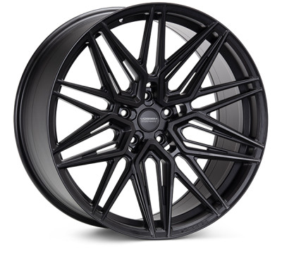 Vossen HF7 21-Inch Satin Black Deep Concave Alloy Wheel - 5x112 Bolt Pattern, ET30 Offset, 66.56mm Center Bore