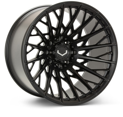Vossen VFX-02T Satin Black Wheel 24x14 | 8x165.1 BC (VFX-02T-4X46) - fits Ram 2500 1994-2026, Chevrolet Silverado 2500, GMC Sierra 2500, Ford Econoline E-250 1992-2023, Nissan NV1500 2012-2021